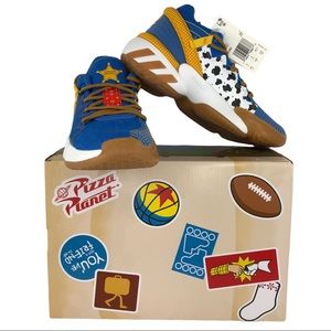 🆕 Adidas X Toy Story D.O.N. "Woody" Issue #2 High Top Sneakers Big Kid Size 4.5